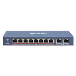 Switch PoE+ / No Administrable / 7 Puertos 100 Mbps PoE+ / 1 Puerto 100 Mbps PoE++ (60 W) / 2 Puertos 1000 Mbps Uplink / PoE hasta 250 Metros / 110 Watts