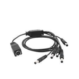 Cable con 5 Vías para Alimentar 4 Cámaras TURBOHD y DVR TURBOHD epcom / HIKVISION