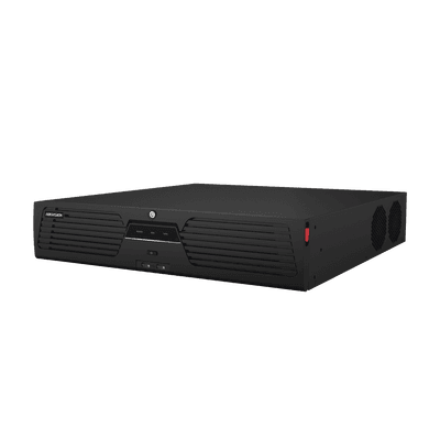 [Doble Poder de Decodificación] NVR 32 Megapixel (8K) / 64 Canales IP / AcuSense / ANPR / Conteo de Personas / Heat Map / 8 Bahías de Disco Duro / 2 Tarjetas de Red / Soporta RAID con Hot Swap / 2 HDMI en 8K / Soporta POS / Alarmas I/O / ACU