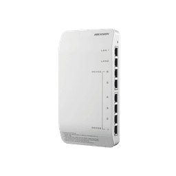 Distribuidor PoE (propietario) de Audio y Vídeo / Soporta Hasta 6 dispositivos / Compatible con Frente de Calle y Monitor IP HIKVISION