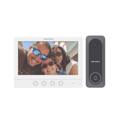 Kit de Videoportero TurboHD con Pantalla LCD a Color de 7" / Frente de Calle para Exterior de Policarbonato / 720p (1 Megapíxel )130° de Visión (Gran Angular)