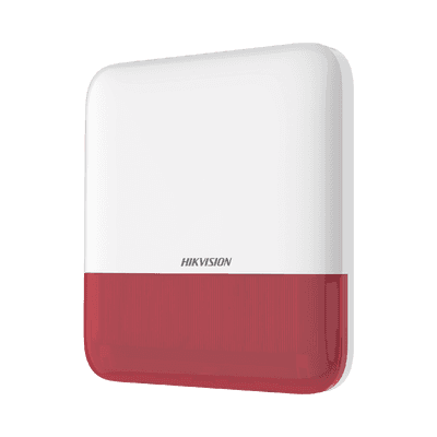 (AX PRO) Sirena Inalámbrica con Estrobo Rojo para Exterior IP65 / 110 dB