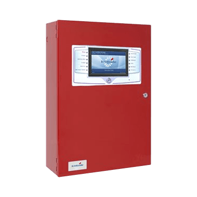 Panel De Detección Incendio Modular Direccionable, C/2 lazos SLC, Expandible hasta 8 Lazos SLC,  En Inglés, Fuente 10.25A a 115V Voltaje Automático, Color Rojo, Serie FireNET L@titude (0101-01420)