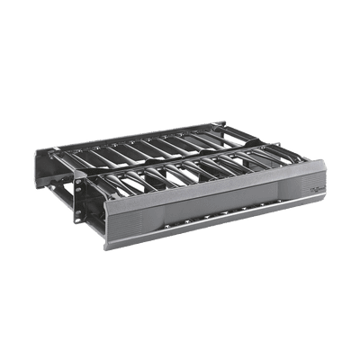 Organizador de Cables Horizontal CableTek, Doble (Frontal y Posterior), Para Rack de 19in, 2 UR
