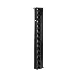 Organizador Vertical CableTek, Doble (Frontal y Posterior), Para Rack Abierto de 45 Unidades, 6 in de Ancho, Color Negro