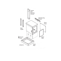 Gabinete Para Exterior OSP ComLine de 12 UR, 600 mm de Ancho, 500 mm de Profundidad De Aluminio, Color Gris Claro Con Protección NEMA 4/12/4X/3/3R; IP66