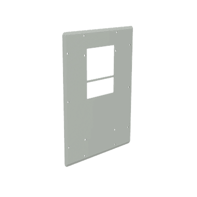 Placa Adaptadora de Aluminio con Corte para Aire Acondicionado T15, Gabinetes ComLine OSP, 506 x 381mm Con Junta de Espuma y Hardware Inoxidable