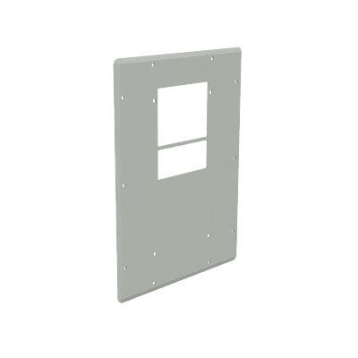 Placa Adaptadora de Aluminio con Corte para Aire Acondicionado T20, Gabinetes ComLine OSP, 838 x 381mm Con Junta de Espuma y Hardware Inoxidable