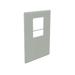 Placa Adaptadora de Aluminio con Corte para Aire Acondicionado T20, Gabinetes ComLine OSP, 838 x 381mm Con Junta de Espuma y Hardware Inoxidable