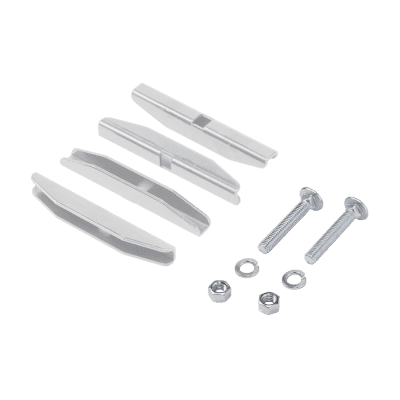 Accesorio de Empalme (Unión), Para Conexión de Escalerilla Recta, Curvas Interiores y Exteriores, de Acero, Color Blanco