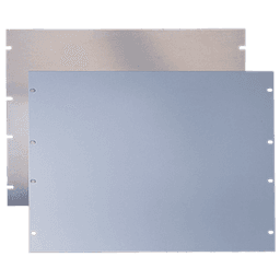 Tapa Ciega Para Rack Estándar de 19in, Plano, de Acero, 2 UR, Color Gris