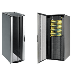 Gabinete Rack ProLine ConnecTek 42 UR / 2000 x 800 x 1100 mm Con Capacidad 1134 kg  Acero, Color Negro Con Organizadores Laterales Frontal y Traseros Incluidos 