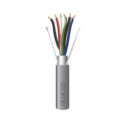 Bobina de 152 Metros de Cable / 6 x 22 AWG BLINDADO / Riser / Color Gris / Para Aplicaciones de Audio, Seguridad y Control