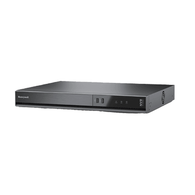 NVR 8 Megapixel (4K) / 16 Canales / 16 Puertos PoE+ / H.265 / 2 Bahías de Disco Duro (No incluidos) / Conexión P2P / ONVIF / NDAA / Soporta IA / Serie 35 / Audio y Alarmas I/O / Honeywell Security