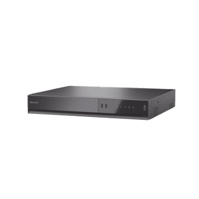 NVR 8MP 4K / 32 Canales IP / 16 Puertos PoE+ / H.265 / ONVIF / NDAA / Soporta 40 TB (No Incluido) / Audio y Alarmas I/O / Soporta IA Serie 35 / Honeywell Security