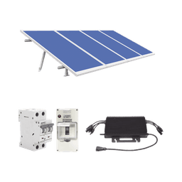 Kit Solar para Interconexión de 1.8KW de Potencia Pico 220Vca con Microinversor y 4 Módulos de 450 W (Incluye Montaje y Protecciones).