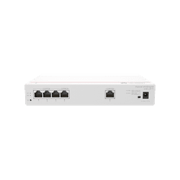 Router Multi-Servicio / 1 puerto 10/100/1000 Mbps(WAN) / 4 puertos 10/100/1000 Mbps(LAN) PoE+ (802.3af/at) / 50W / Rendimiento 1 Gbps / Controla hasta 32 APs / Hasta 150 Clientes / Administración Nube Gratis