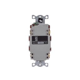 Contacto de Auto-verificación GFCI con Interruptor de Falla a Tierra de 15 A 125 V 2 Polos/ Color Rojo / Nema 5-15R / Grado Industrial Comercial.