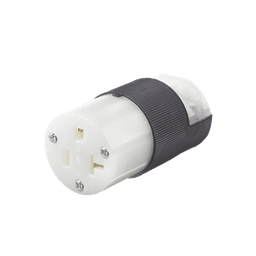 Conector Entrada Recta/ 20 A 125V/ 2 Polos 3 Hilos/ Nema 5-20 R/ Grado Industrial- Comercial / Color Negro-Blanco.