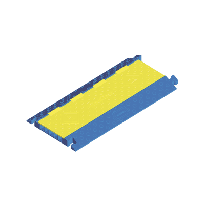 Protector para cables de 5 canales Truk Trak / Dimensiones 914 x 508 x 58.6 mm / Color Azul y Amarillo.