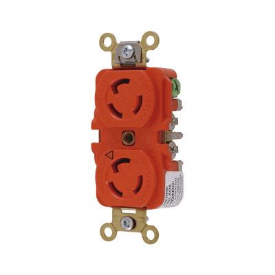 Receptáculo Duplex de Media Vuelta/ 15 A 125 V CA / 2 Polos 3 Hilos / Nema L5-15R.