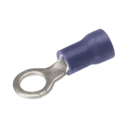 Zapata Terminal de Ojillo  para Tornillo 3/16 in (5 mm) calibre 16-14 AWG con aislamiento de vinilo.