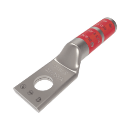 Zapata Terminal de Compresión BURNDY para Tornillo de 1/4" y Calibre 8 AWG / Barril Largo.