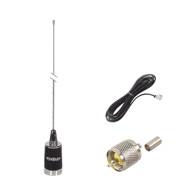 kit de antena móvil de 3dB de Ganancia  en VHF 148-174 MHZ, Incluye LMG150 + CHMB + RFU505