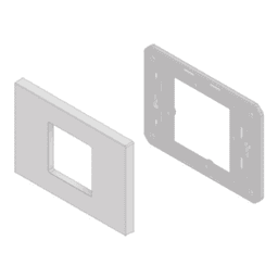 Embellecedor para Caja Americana / ABS Antimicrobiano / Blanco con Efecto de Contraste / Colocación Fácil y Rápida