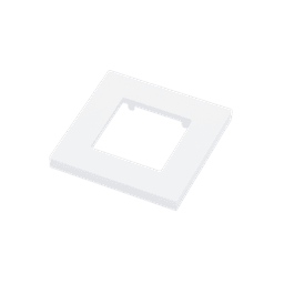 Embellecedor para Caja Europea / 84x84x8 mm / ABS Antimicrobiano / Blanco con Efecto de Contraste / Instalación sin Herramientas
