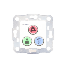 Modulo de 3 Botones iluminados con Lector RFID 125 KHz / Alarma / Cancelar y Código Azul / BUS RS485 / Compatible con NX0019/B, NX1021 y NX0015