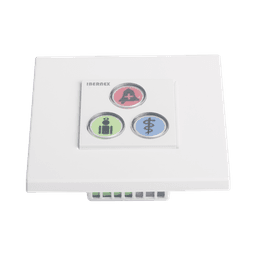 Modulo de 3 Botones iluminados con Lector RFID 125 KHz / Alarma / Cancelar y Código Azul / BUS RS485 / Compatible con NX0019/B, NX1021 y NX0015