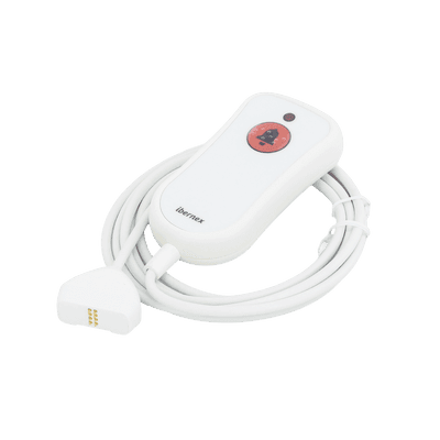Pulsador de Cama / Antibacteriano / Botón de Alarma 20 mm / IP67 / Cable 2 m Resistente al Fuego / Braille SOS
