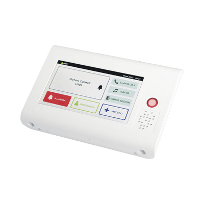 Terminal de Habitación IP / Lector RFID 125 KHz / Audio Bidireccional / SIP / PoE / Pantalla Táctil 7" / Compatible con NX1071 y NX1075