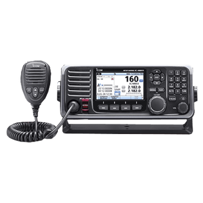 Radio Móvil Marino MF/HF en modos de operación SSB, LSB, AM, CW, FSK, AFSK, llamada digital DSC, con cabezal remoto, gran pantalla a color de fácil acceso
