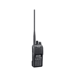 Radio portátil doble banda VHF/UHF, con 5 W de potencia de RF en ambas bandas.