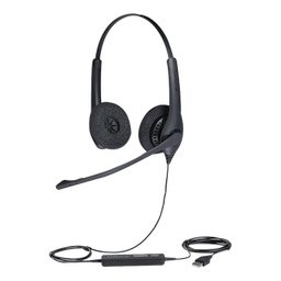 Jabra Biz 1500 Duo, auricular profesional con cancelación de ruido, ideal para contact center con conexión USB (1559-0159)