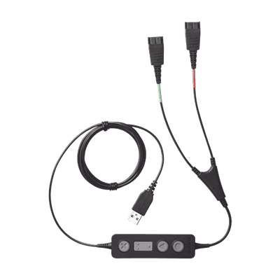 Jabra Link 265 USB/QD cable de entrenamiento, para conectar 2 diademas simultaneas con puerto USB (265-09)