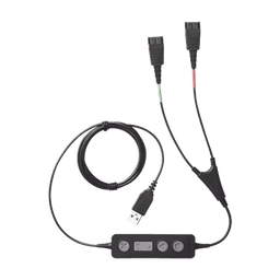 Jabra Link 265 USB/QD cable de entrenamiento, para conectar 2 diademas simultaneas con puerto USB (265-09)