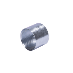 Cople 1 1/4" (32mm) pared gruesa con rosca galvanizado etiqueta amarilla