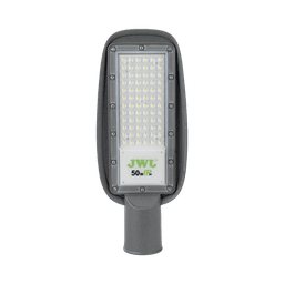 Luminaria LED de 50 W/ 100 - 265 V CA ~50/60 Hz / Fotocelda / Color Blanco/ Dimensiones 160 x 390 x 78 mm / Ángulo de Luz 135°.