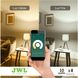 Foco Smart  Dimeable / 10W / RGB y Blanco / Base E27 / IP20 / Con Control desde Aplicación Móvil