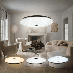 Lámpara de Techo LED / 40W / 3000 Lúmenes / 3 Temperaturas de Color (2700K-6500K) / IP20 Interior / Vida Útil 50,000 Horas / Material Aluminio y PC / Base Sobreponer