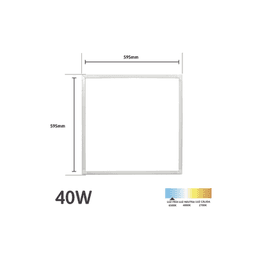 Marco LED Luminioso / 595 x 595 mm / 127 Vca~60Hz / Luz Blanca 6 500 °K / 3 000 lm.