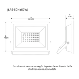 Reflector LED Multicolor RGB IP66 para Interior/Exterior / 10W-50W / 900-4500 Lúmenes / Control Remoto 7 Colores / Vida Útil 50,000 Horas / Aluminio y Vidrio Templado / Ángulo 120°