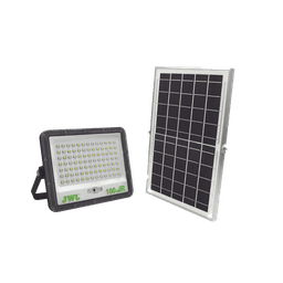 Reflector con Panel Solar 100 W /  Batería 3.2  V CD / T.C.C. 6 500 K / IP66.