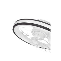 Ventilador de Techo con Luminario LED de  110 V CA 50/60 Hz /  88 W /4500 Lm / 6500 - 4 000 - 2 700 K /3 Tonos de Luz / 501 mm / 6 Velocidades / Dimeable / Color Blanco y Negro.