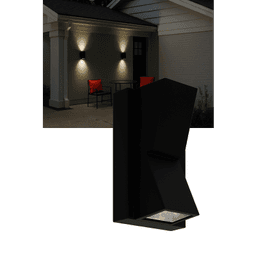 Lámpara Arbotante 6 W 330 lm / Dimensiones 141 x 80 mm / 85 - 265 Vca~ 50/60Hz / Luz Cálida 2 700 K / Uso en exterior IP 54.