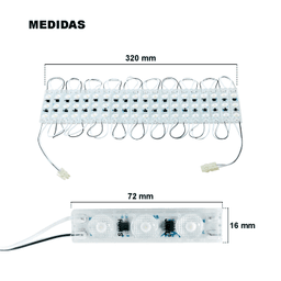 Módulo LED Resistente a Intemperie / 4500 Lúmenes / 110V / Luz Blanca 6 500 K / Hasta 20 Módulos en Serie / No Requiere Transformador.