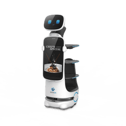 Robot Autonomo para Servicio de Meseros Ubicado por SLAM (Laser) / Mejora el Servicio al Cliente / Soporta 10 Kgs por Charola / Ideal para Restaurantes, Cafeterias, Hospitales, Salones de Eventos, Etc...